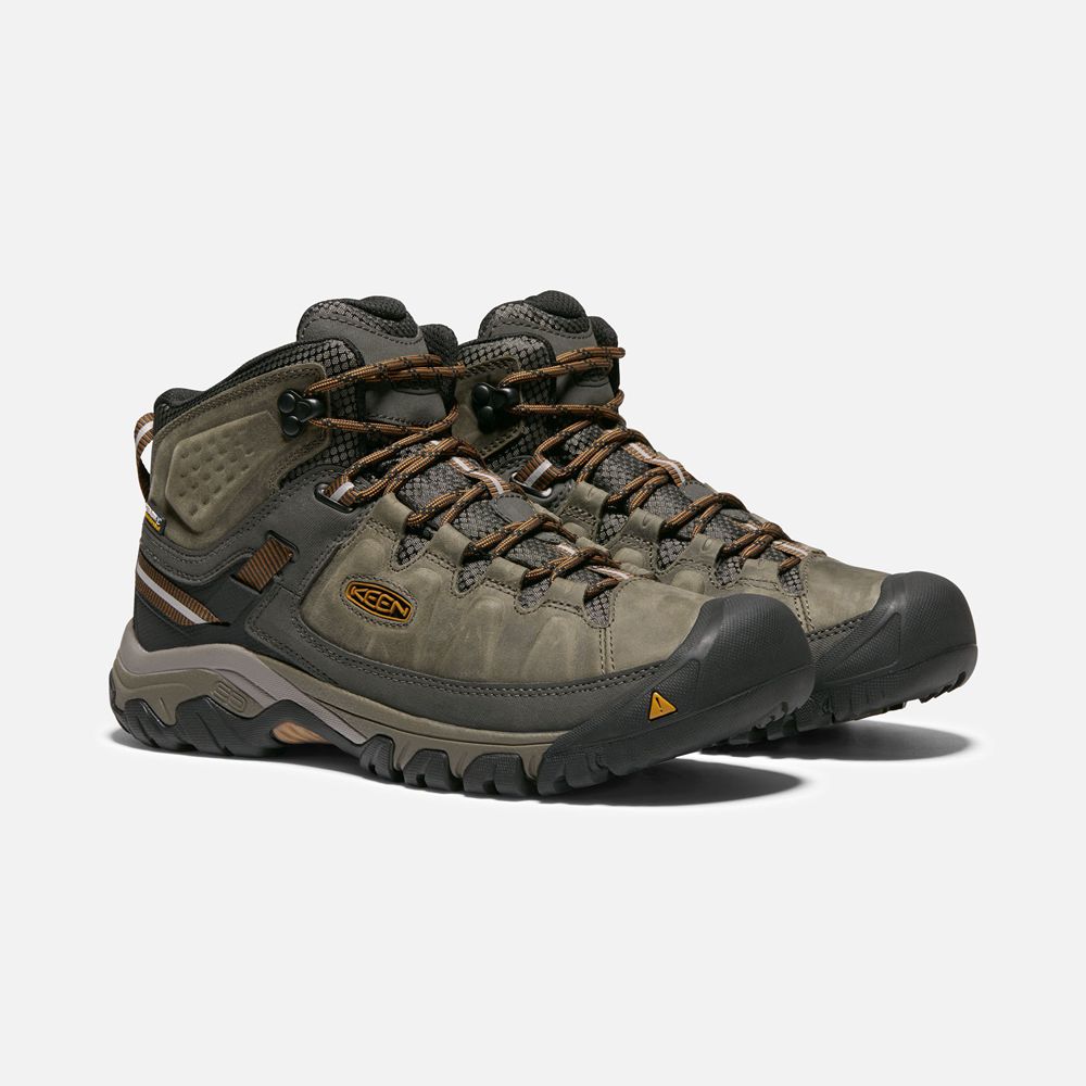 Keen Outdoor Bot Erkek Zeytin Yeşili/Siyah - Targhee Iii Waterproof Mid Wide - Türkiye ILDX80635